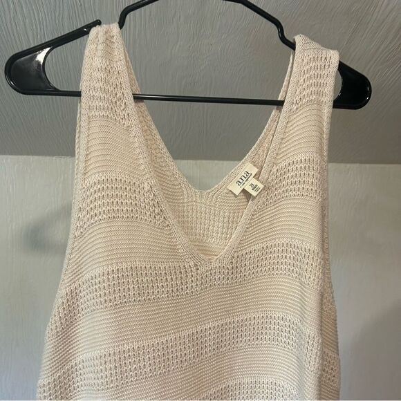 a.n.a. V-Neck Sleeveless Pull Over Sweater Natural Color - Picture 5 of 7